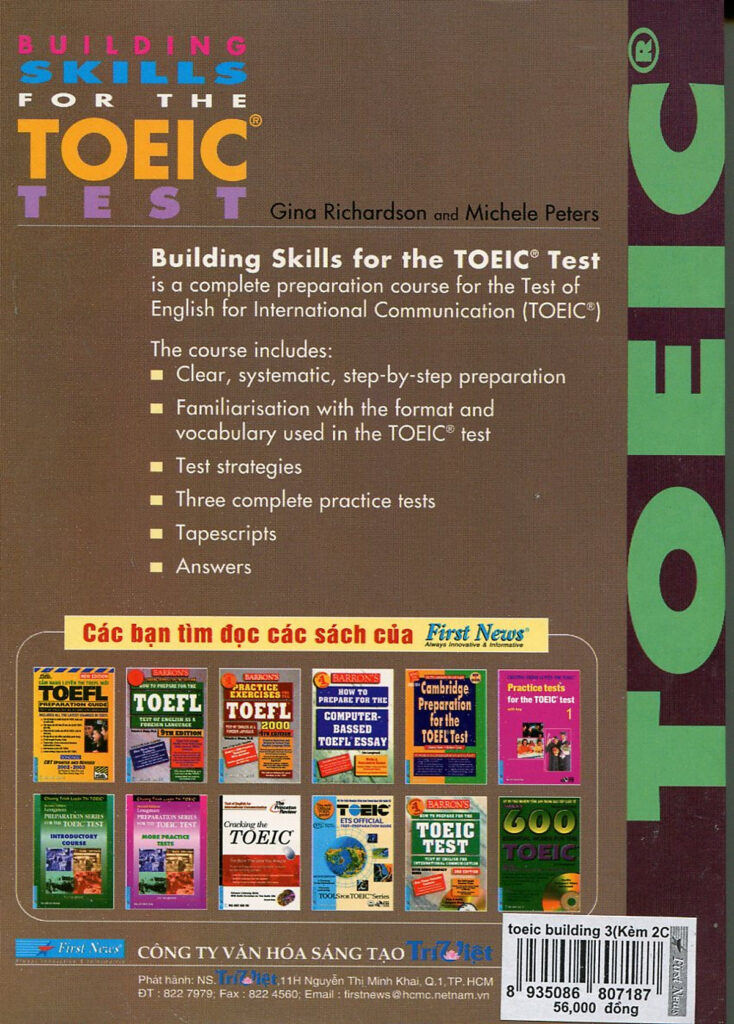 Sách Building skills for the TOEIC test