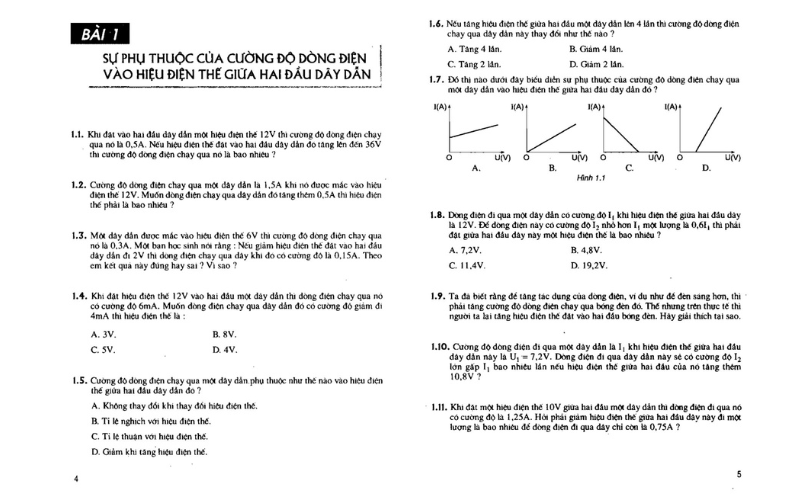 Bài 1 - Sách Bài tập vật lý 9 PDF