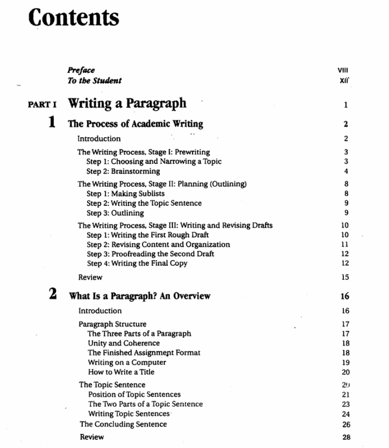 Nội dung sách Writing Academic English PDF