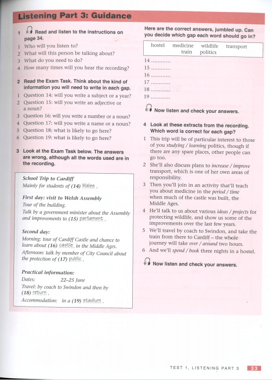 Nội dung bộ sách Pet Practise Test PDF