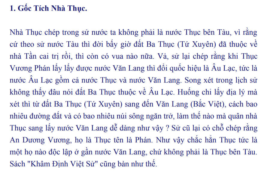 Nội dung sách Việt Nam Sử Lược PDF