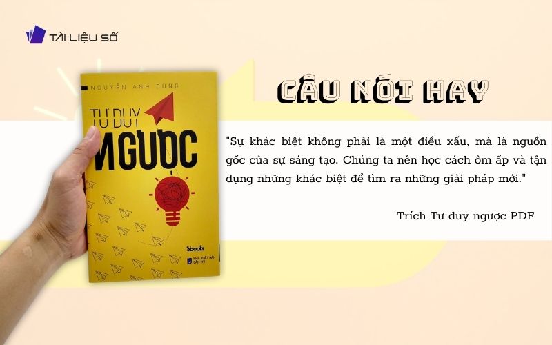 Câu nói hay trong sách tư duy ngược PDF