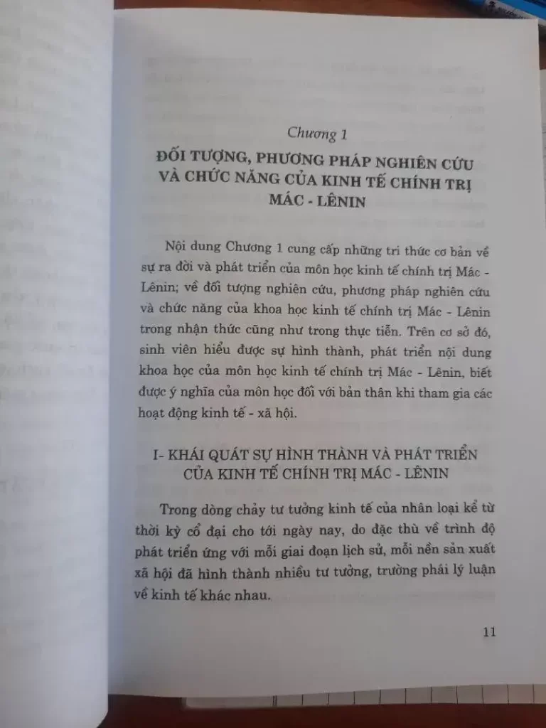 Nội dung sách giáo trình kinh tế chính trị Mác Lênin PDF