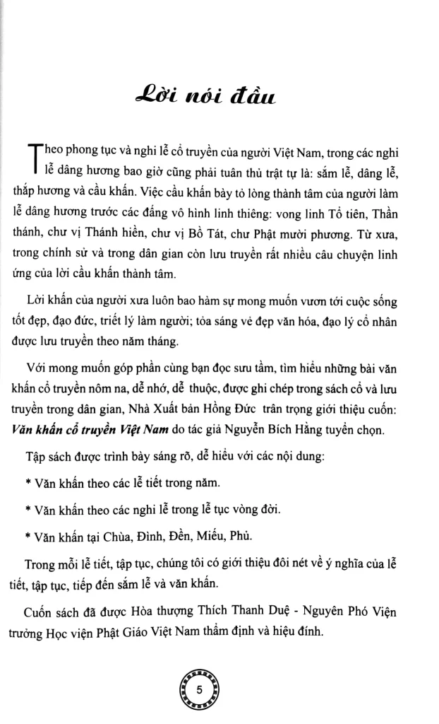 Nội dung trong sách văn khấn cổ truyền Việt Nam PDF