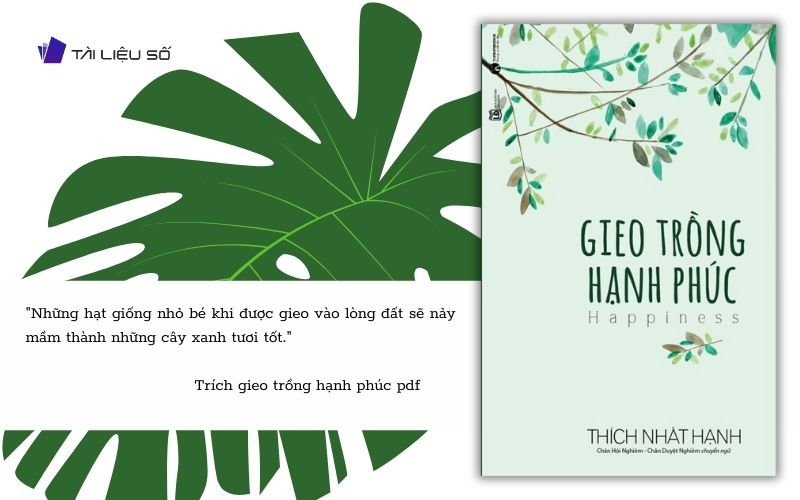 Câu nói hay trong sách gieo trồng hạnh phúc pdf