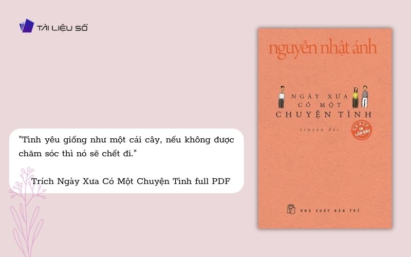 Câu nói hay trong sách ngày xưa có một chuyện tình full pdf