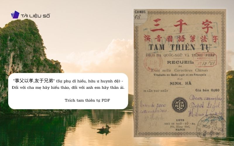 Câu nói hay trong sách tam thiên tự PDF