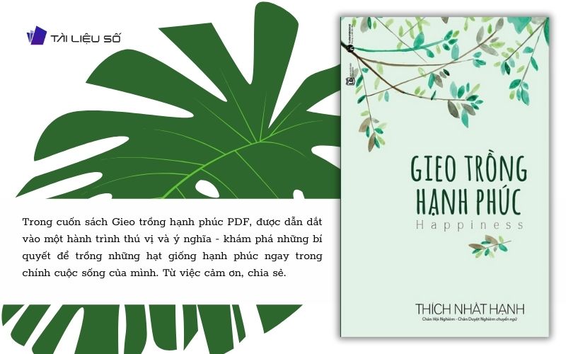 Giới thiệu sách gieo trồng hạnh phúc pdf