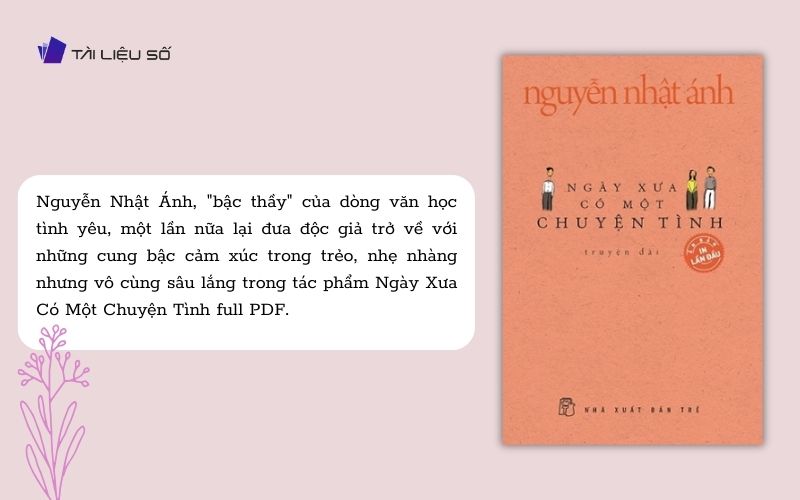 Giới thiệu sách ngày xưa có một chuyện tình full pdf