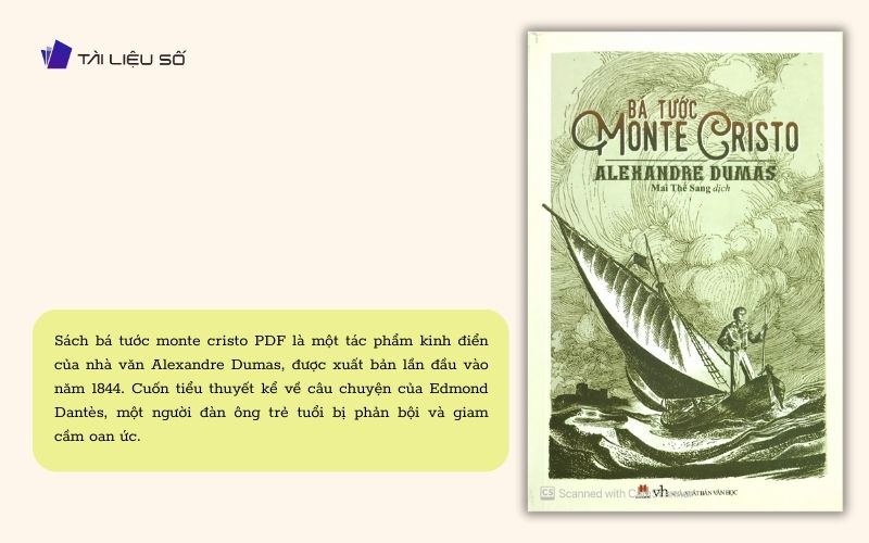 Giới thiệu sách bá tước monte cristo PDF