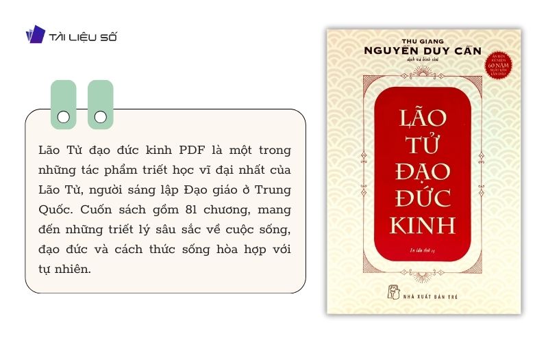 Giới thiệu sách lão tử đạo đức kinh PDF