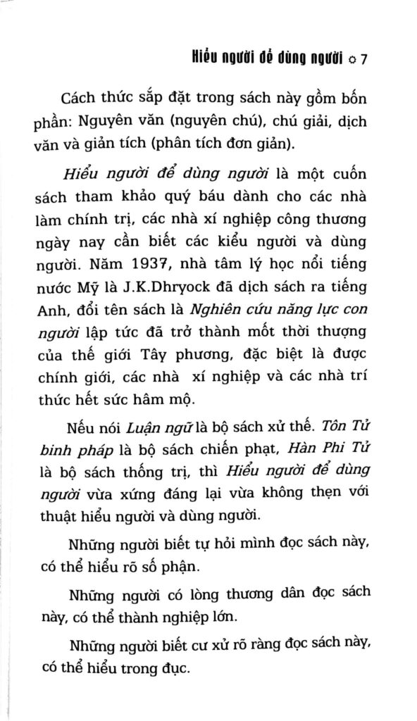 Nội dung sách hiểu người để dùng người PDF